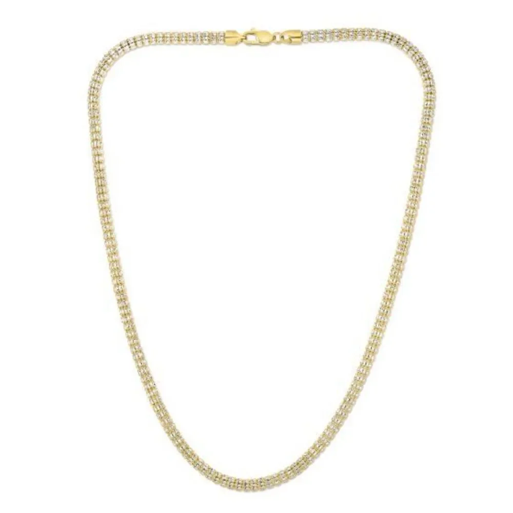 14K 4.25mm Fancy Ice 18 inch Chain